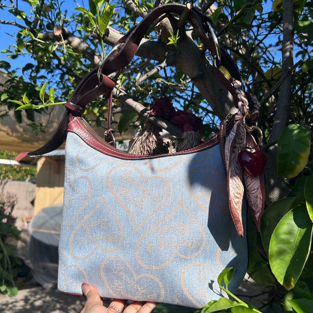 Dooney & Bourke  denim Blue and Brown Women's Bag